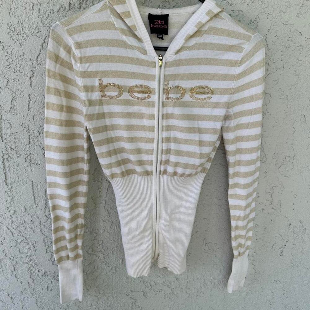 Bebe rhinestone sweater in good